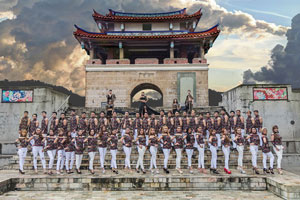 Mario Subeldia and the arts collective he founded (AFACE: Arts Fashion a Charity Event) with the Yingxi Gate of Hsingchu City, Taiwan as the backdrop of their fashion show and photo shoot. AFACE regularly holds public activities raising funds to support Filipinx artists in Taiwan and less fortunate back home in the Philippines.