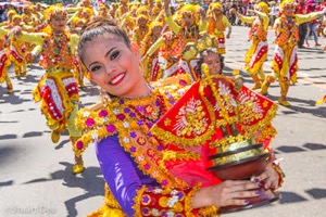 Dancers celebrating Senor Sto. Nino during the annual Sinulog Festival in Cebu. Photo by Stuart Dee.