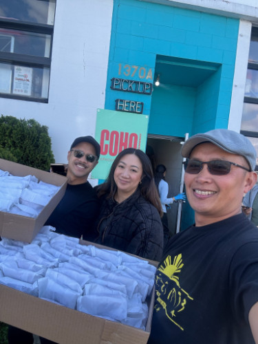 Chef TJ Conwi in front of the Coho Commissary where he prepared the meal train for the victims and survivors of the tragedy.